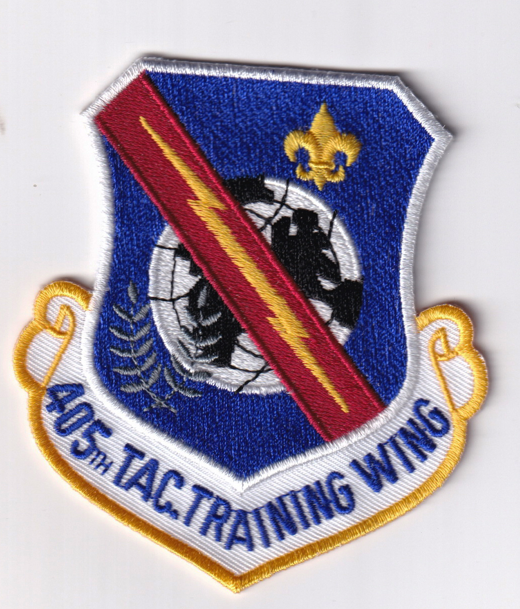 405th Tactical Fighter Wing Patch, 3.5 inch, Hook and Loop